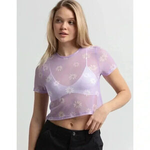 Full Tilt Daisy Mesh Tee